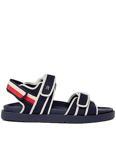Shop Tommy Hilfiger Corporate Sporty Sandal Shoes In Blue