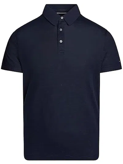 Shop Tommy Hilfiger Dc Premium Linen Regular Polo Clothing In Blue
