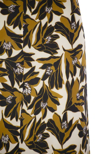 Shop Weekend Max Mara Affine1234 - Printed Silk Dress In Brown