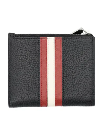 Shop Bally Ribbon Wallet In Black/red+pall