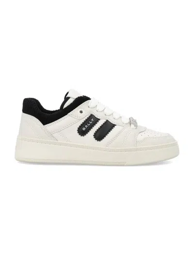 Shop Bally Royalty-w Leather Sneakers In White/black