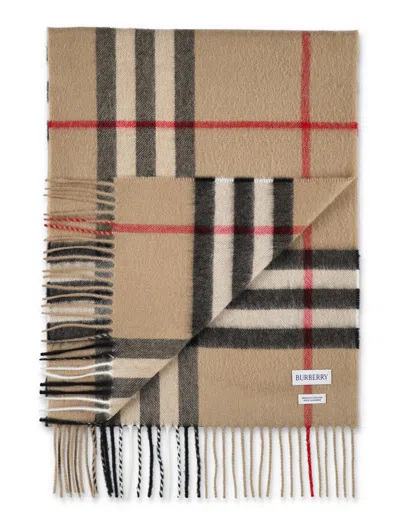 Shop Burberry Check Cashmere Scarf In Archive Beige