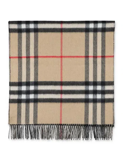 Shop Burberry Reversible Check Scarf In Black