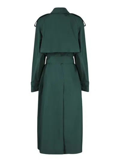 Shop Burberry Trench Coats In Green