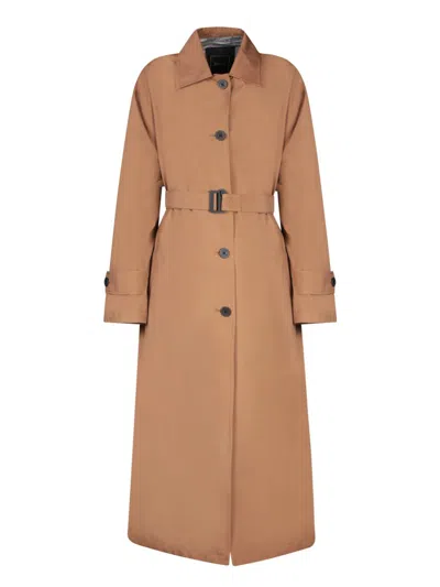Shop Herno Trench Coats In Brown
