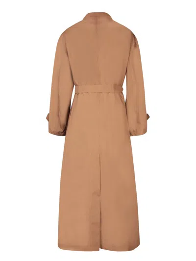 Shop Herno Trench Coats In Brown