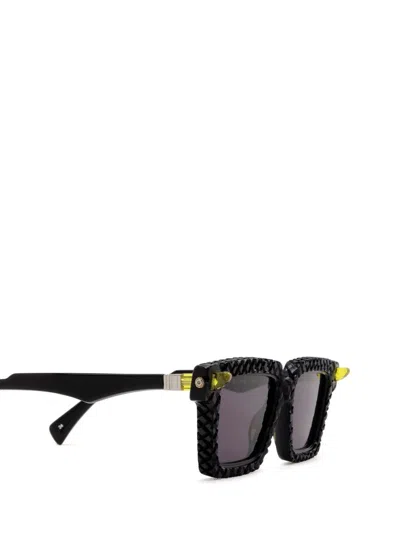 Shop Kuboraum Sunglasses In Black Matt & Handcraft Finishing