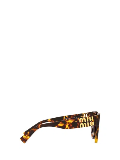 Shop Miu Miu Eyewear Sunglasses In Honey Havana