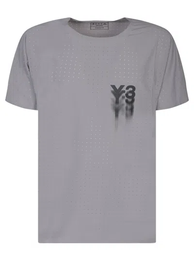 Shop Y-3 Adidas T-shirts In Grey
