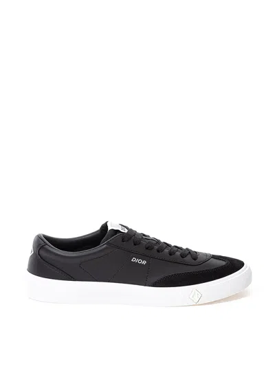 Shop Dior Black Leather B101  Sneaker
