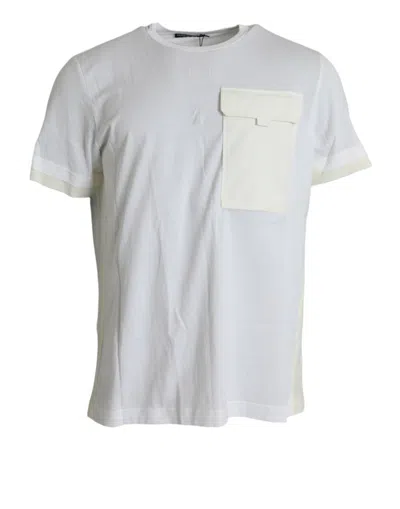Shop Dolce & Gabbana White Cotton Pocket Short Sleeves T-shirt