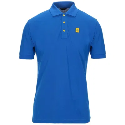 Shop Refrigiwear Blue Cotton Polo Shirt