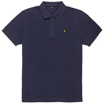 Shop Refrigiwear Blue Cotton Polo Shirt