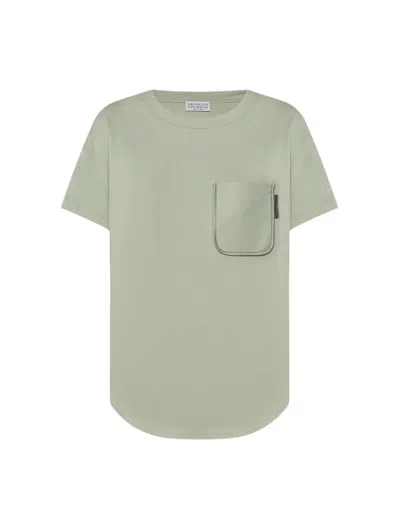 Shop Brunello Cucinelli T-shirt In Light Green