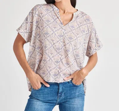Splendid Kinsley Print Blouse In Pink