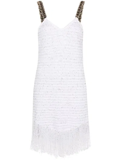 Shop Balmain Dresses In Whitegold