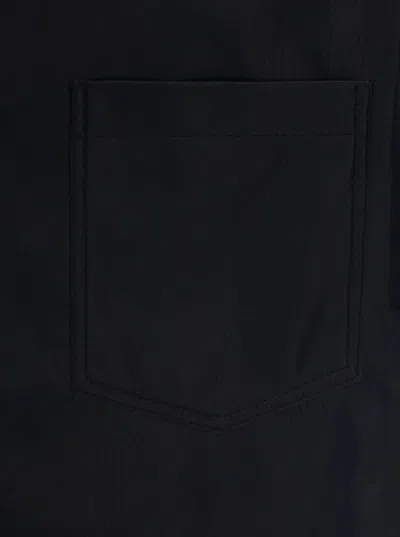 Shop Nanushka 'bodil' Black Short Sleeve Shirt In Faux Leather Man