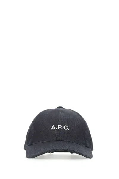 Shop Apc A.p.c. Charlie Logo Baseball Cap In Blue