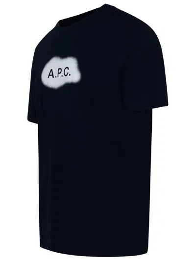 Shop Apc A.p.c. T-shirt "albert" In Blue