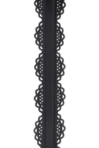 Shop Alaïa Leather Bustier Belt In Noir