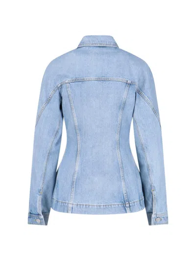 Shop Alaïa Denim Jacket In Clear Blue