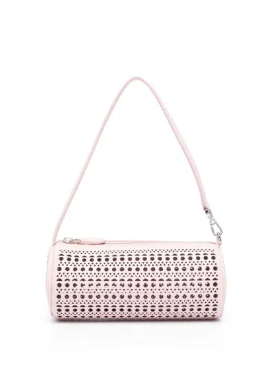 Shop Alaïa Leather Tube Bag In Pink