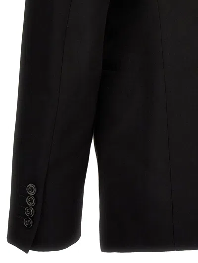 Shop Alexander Mcqueen Black Wool Blazer