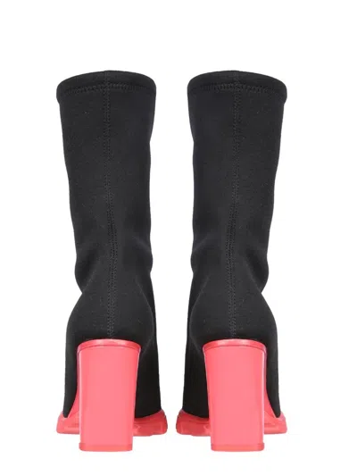 Shop Alexander Mcqueen Boots In Black/coral
