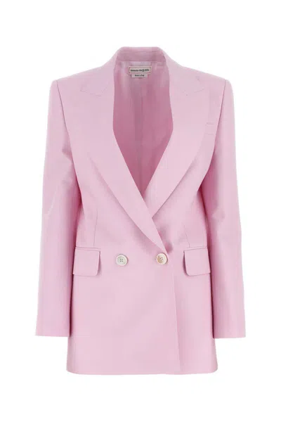 Shop Alexander Mcqueen Jackets And Vests In Pink