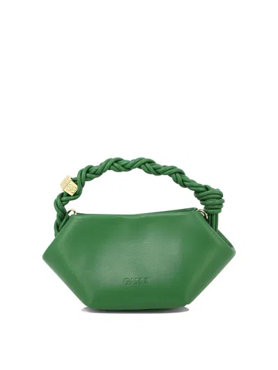 Shop Ganni "mini Bou" Handbag In 绿色的