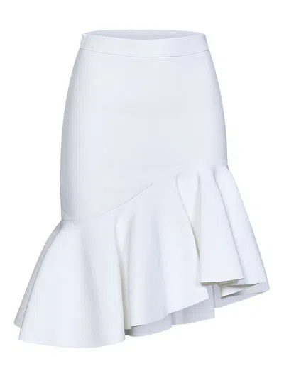 Shop Alexander Mcqueen 'ruffle' Skirt In White