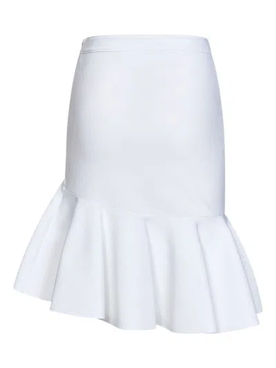 Shop Alexander Mcqueen 'ruffle' Skirt In White