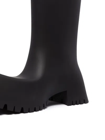 Shop Balenciaga Trooper Rubber Boots In Black