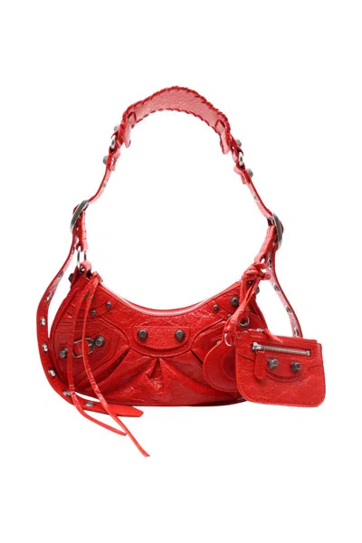 Shop Balenciaga Le Cagole Xs Shoulder Bags In Red
