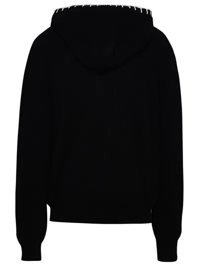 Shop Barrow Knitted Hoodie In Black