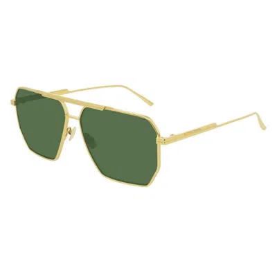 Shop Bottega Veneta Sunglasses In Gold