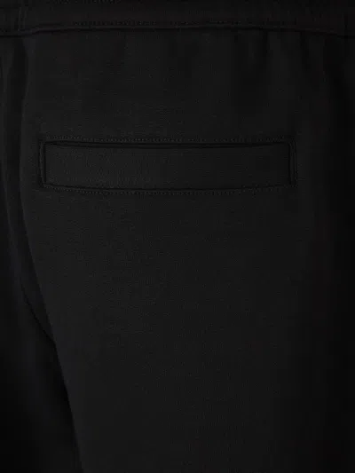 Shop Burberry Logo-print Cotton Track Shorts In Black