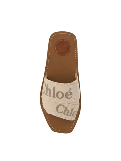 Shop Chloé Chloe Slippers In Blushybeige