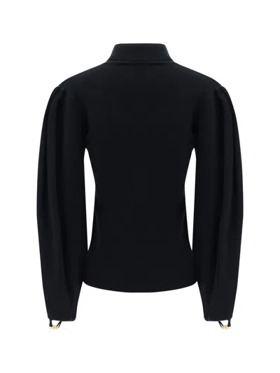 Shop Chloé Turtleneck Wool Pullover In Black