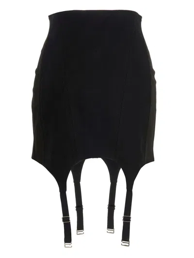 Shop Dion Lee 'corset Carter' Skirt In Black