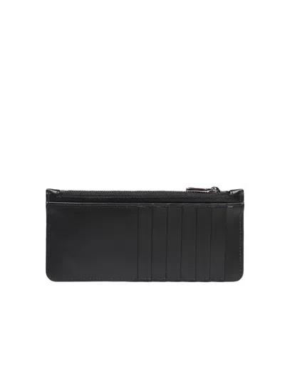 Shop Dolce & Gabbana Credit Card Holder In Calf Leather In Black