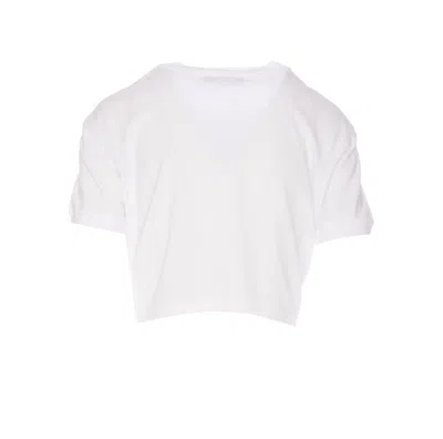 Shop Dolce & Gabbana Knitted Crop Top In White