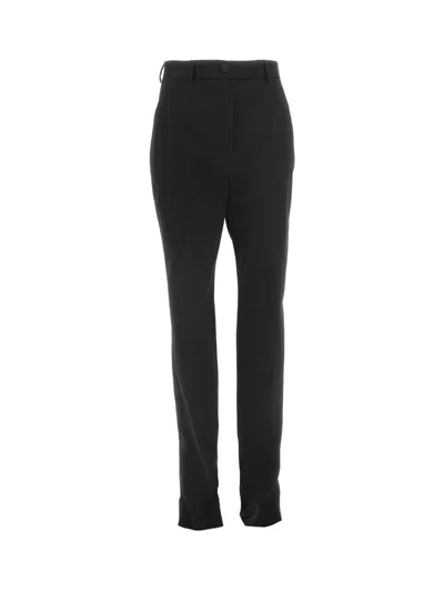 Shop Dolce & Gabbana Skinny High-waisted Trousers In Black
