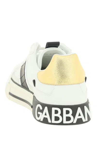Shop Dolce & Gabbana Sneakers In White/gold