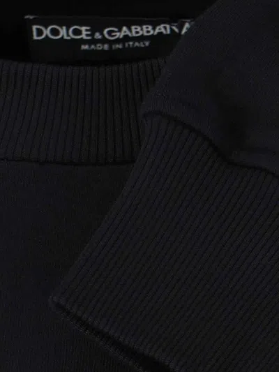 Shop Dolce & Gabbana Cotton Crew-neck Sweatshirt In Black