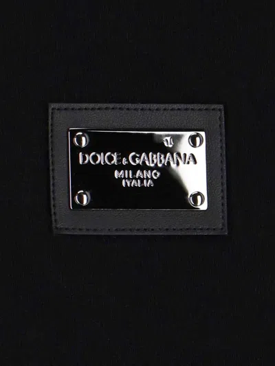 Shop Dolce & Gabbana Cotton Crew-neck Sweatshirt In Black