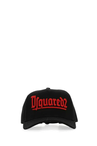 Shop Dsquared2 Gothic Black Baseball Cap In Multicolor