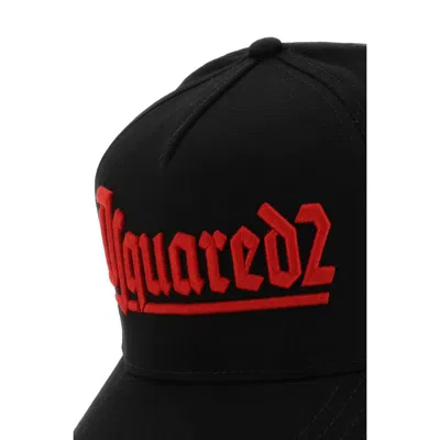 Shop Dsquared2 Gothic Black Baseball Cap In Multicolor