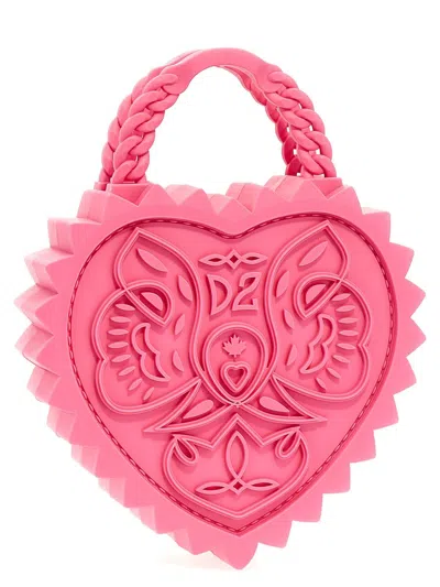 Shop Dsquared2 Heart Pink Bag