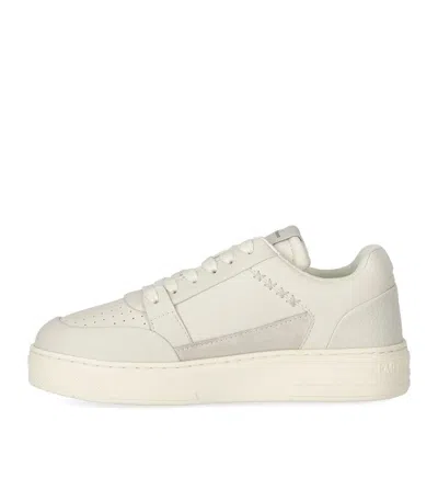 Shop Ea7 Emporio Armani Basket Ivory Sneaker In White